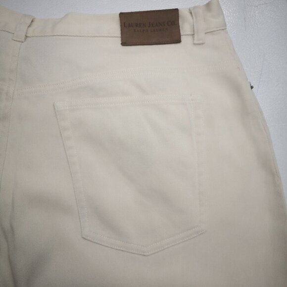 Lauren Jeans Co. Ralph Lauren Ladies Size 18W Cream Straight Leg Pants - Picture 7 of 12